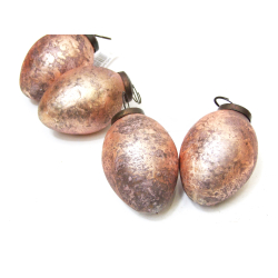 Jajo szklane wiszące różowe złoto metaliczne